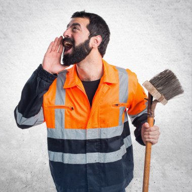 Adam izole arka plan