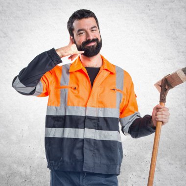 Çöp Adam telefon jest yapma