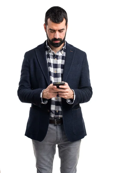 Hombre hablando con móvil —  Fotos de Stock