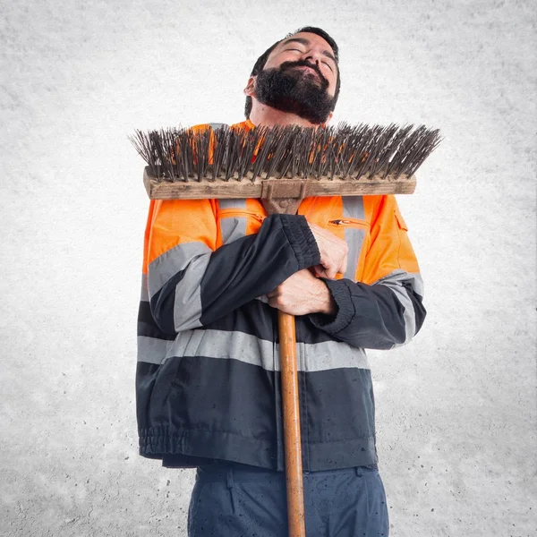 Homem sobre fundo isolado — Fotografia de Stock