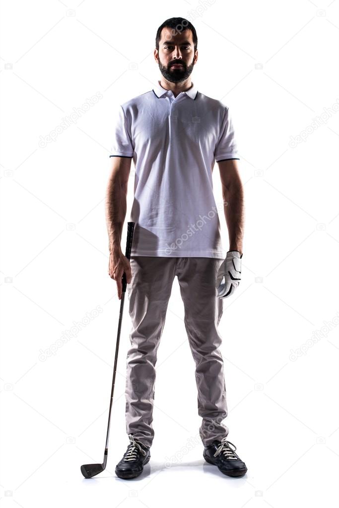 Man over isolated background