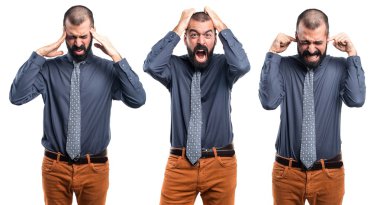 Adam izole arka plan