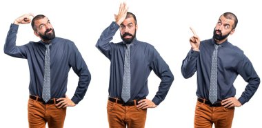 Adam izole arka plan