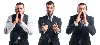 Adam izole arka plan