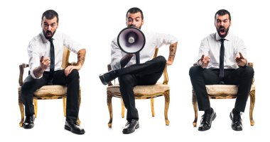 Adam izole arka plan