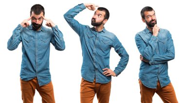 Adam izole arka plan