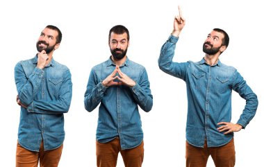 Adam izole arka plan