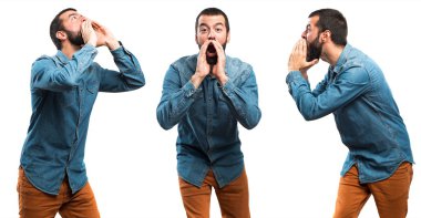 Adam izole arka plan