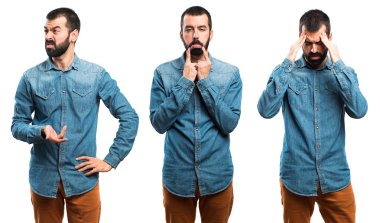 Adam izole arka plan