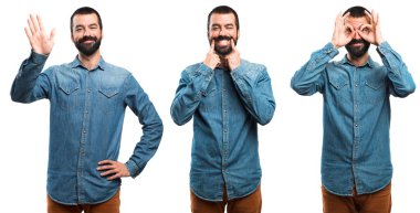 Adam izole arka plan