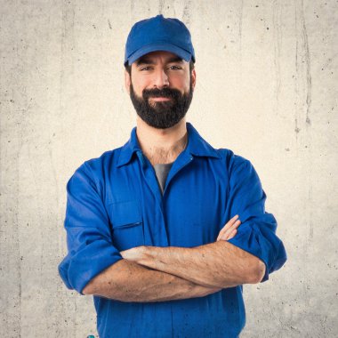 Kollarını çapraz ile tesisatçı