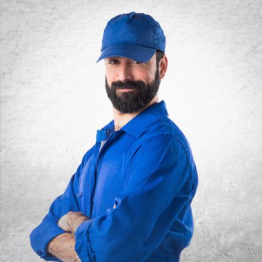 Kollarını çapraz ile tesisatçı