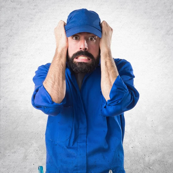 Man over isolated background — Stock Photo, Image