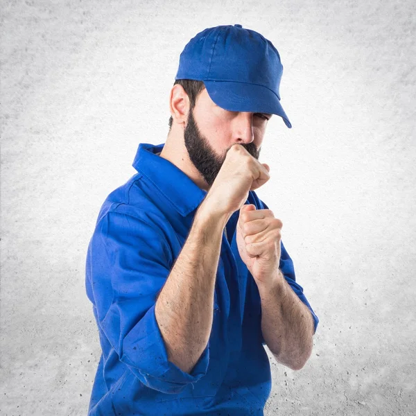 Klempner schlägt zu — Stockfoto