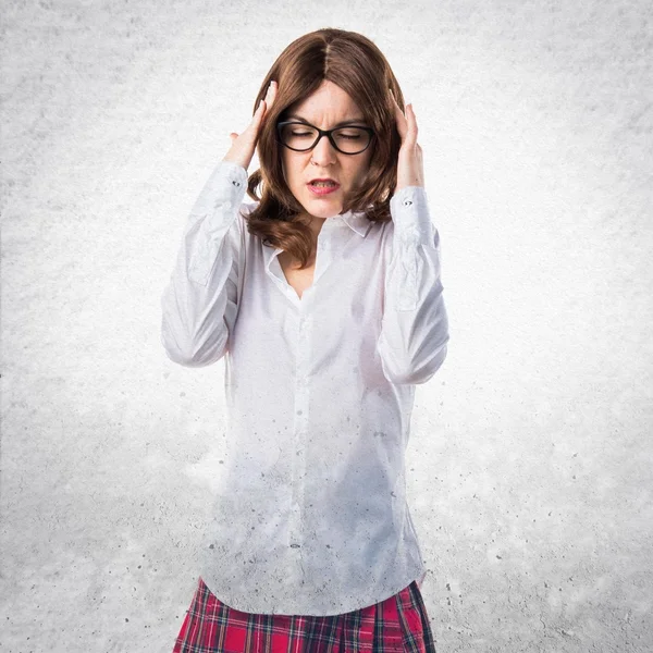 Mujer sobre fondo aislado — Foto de Stock