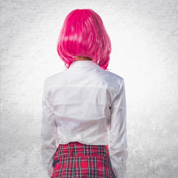 Chica con el pelo rosa — Foto de Stock