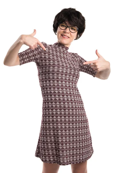 Woman proud of herself — Stock Photo, Image