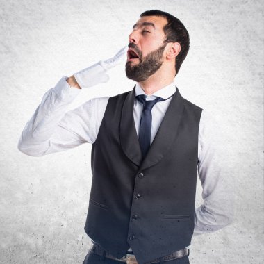 Adam izole arka plan