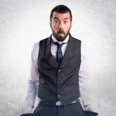 Adam izole arka plan