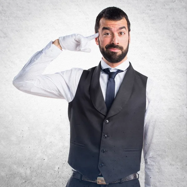 Hombre sobre fondo aislado — Foto de Stock