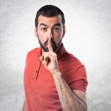 Adam izole arka plan