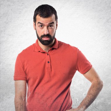 Adam izole arka plan