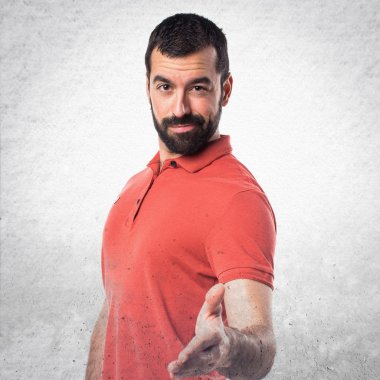 Adam izole arka plan