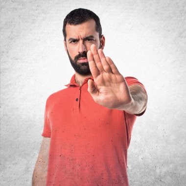 Adam izole arka plan