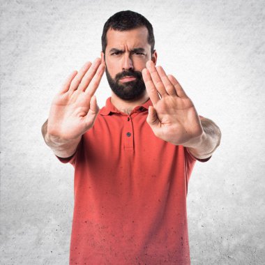 Adam izole arka plan