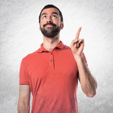 Adam izole arka plan