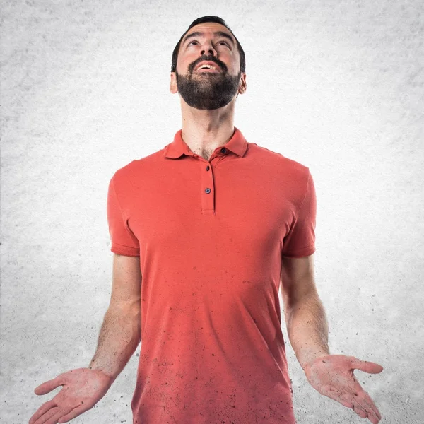 Hombre sobre fondo aislado — Foto de Stock