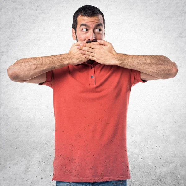 Hombre sobre fondo aislado — Foto de Stock