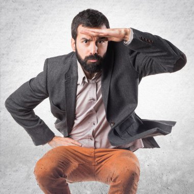 Adam izole arka plan