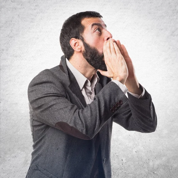 Hombre sobre fondo aislado — Foto de Stock