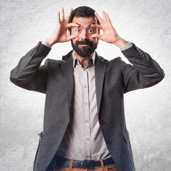 Hombre sobre fondo aislado — Foto de Stock