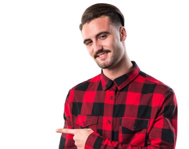 Yakışıklı adam lateral için işaret