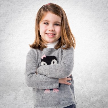 Kız izole arka plan üzerinde