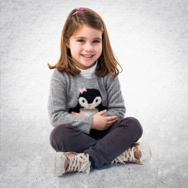 Kız izole arka plan üzerinde