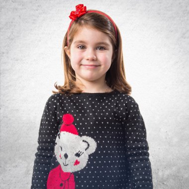 Kız izole arka plan üzerinde