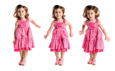 Kız izole arka plan üzerinde