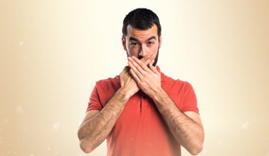 Adam izole arka plan