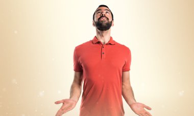 Adam izole arka plan