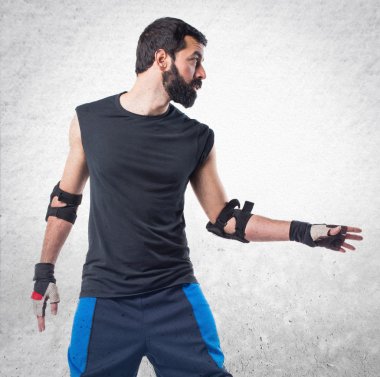 Adam izole arka plan