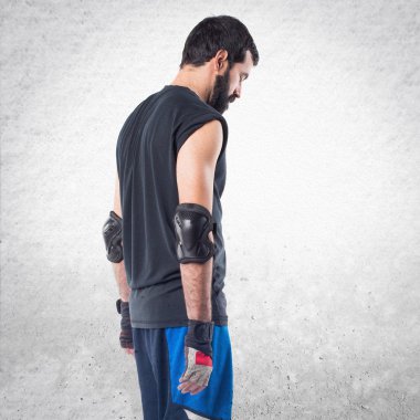 Adam izole arka plan