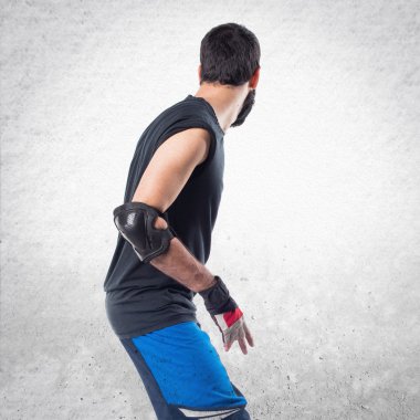 Adam izole arka plan