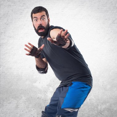 Adam izole arka plan