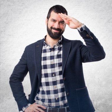 Adam izole arka plan