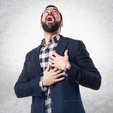 Adam izole arka plan