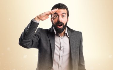 Adam izole arka plan