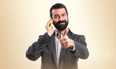 Adam izole arka plan